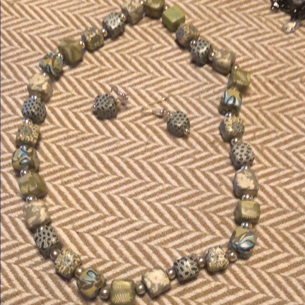 Necklace and earrings